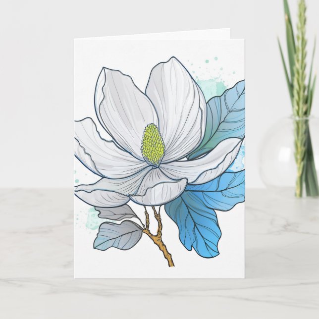 Magnolia Design Thank You Card (Front)