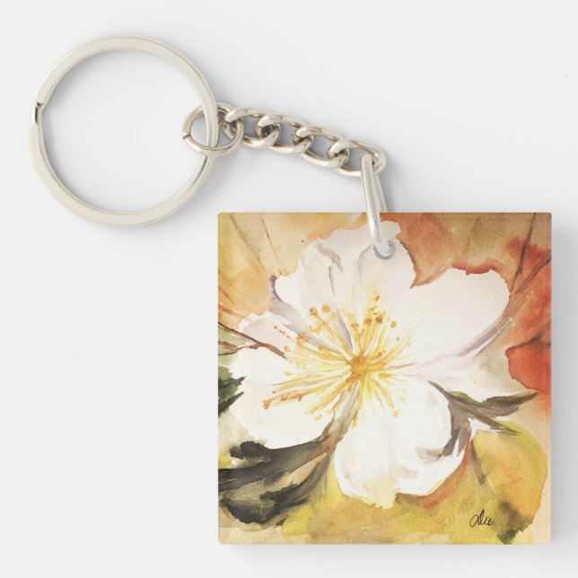 Magnolia Double-sided Acrylic Keychain  (Front)