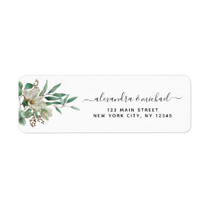 Magnolia Eucalyptus Watercolor Elegant Wedding