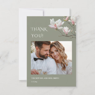 Magnolia Fine Art Flowers Wedding Thank You Card