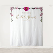 Magnolia Floral Bridal Shower Backdrop