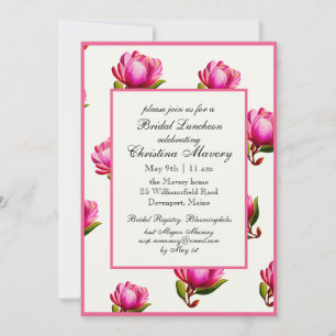 Magnolia Floral Bridal Shower Invitation