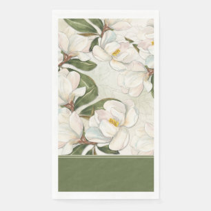 Magnolia Floral Paper Guest Towel Napkin