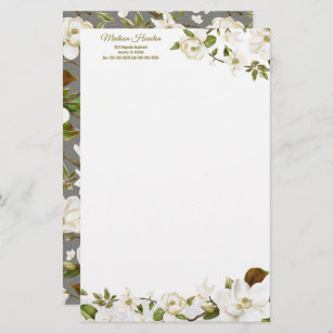 Magnolia Floral Stationery