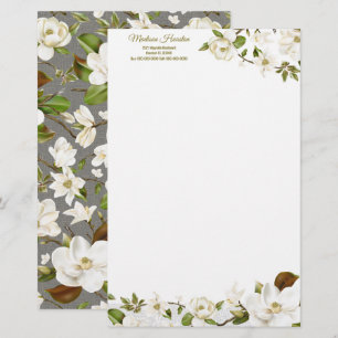 Magnolia Floral Stationery