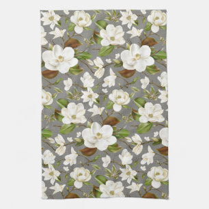 Magnolia Floral Tea Towel