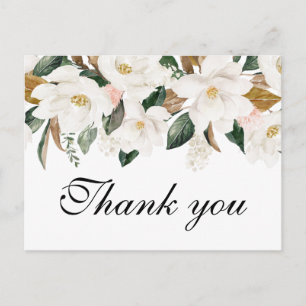 MAGNOLIA FLORAL   Thank you wedding card