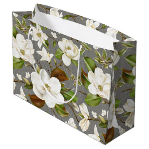 Magnolia Floral Wedding Large Gift Bag
