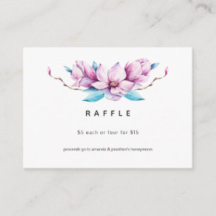 Magnolia Floral Wedding Raffle Enclosure Card