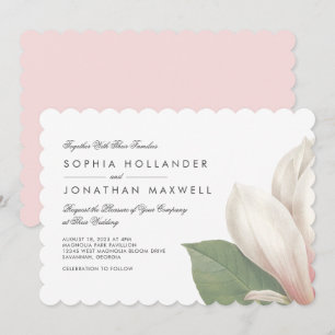 Magnolia Flower Blossom Invitation