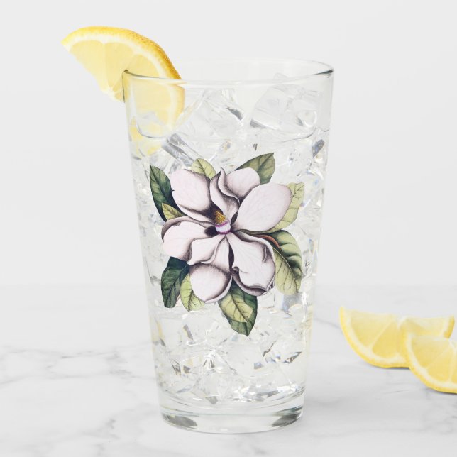 Magnolia Flower Glass (Front Ice)
