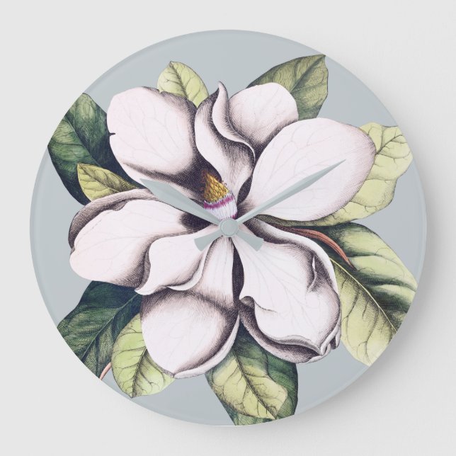 Magnolia Flower Large Clock (Front)