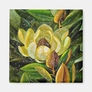 Magnolia flower magnet