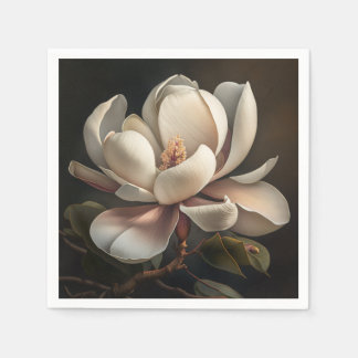 Magnolia Flower Paper Napkin