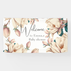 Magnolia flower petals  banner