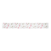 Magnolia flower ribbon, pink Magnolias on ribbon