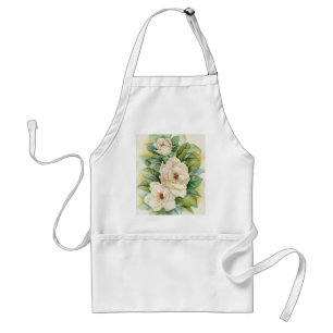 Magnolia Flower Watercolor Art - Multi Standard Apron