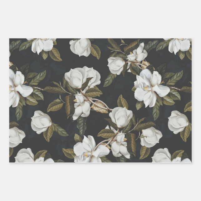 Magnolia Flower Wrapping Paper (Front)