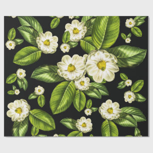 Magnolia Flowers Botanical Wrapping Paper