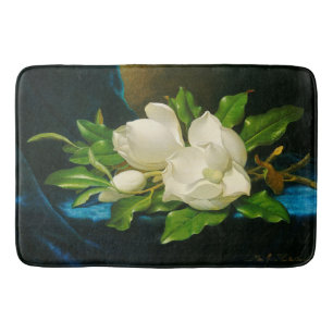 Magnolia Flowers Floral Heade Bath Mat