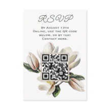 Magnolia Flowers RSVP QR code