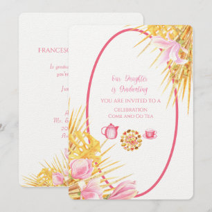 Magnolia Frame Our Daughter Is Graduating Linen  I Invitation