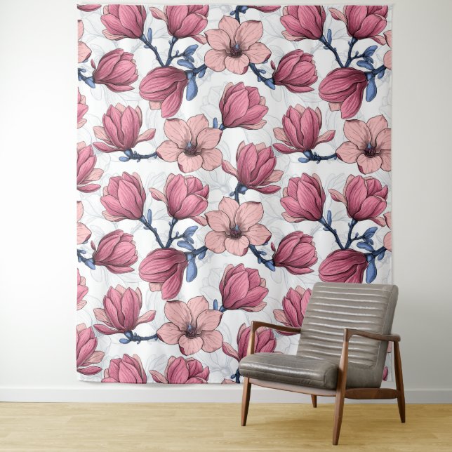 Magnolia garden 2 tapestry (In Situ)