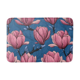 Magnolia garden bath mat
