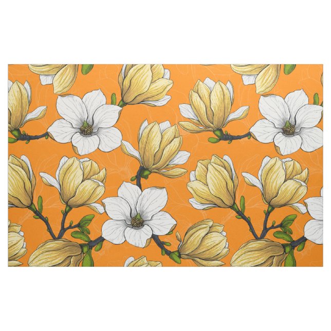Magnolia garden in yellow fabric (Fat Quarter)