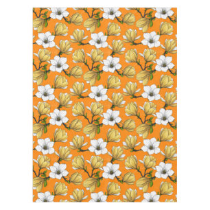Magnolia garden in yellow tablecloth