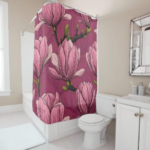 Magnolia garden shower curtain