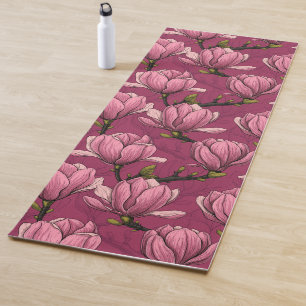 Magnolia garden yoga mat