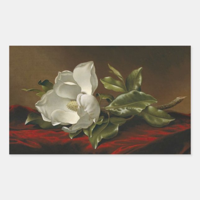 Magnolia Grandiflora by Martin J. Heade, Rectangular Sticker (Front)