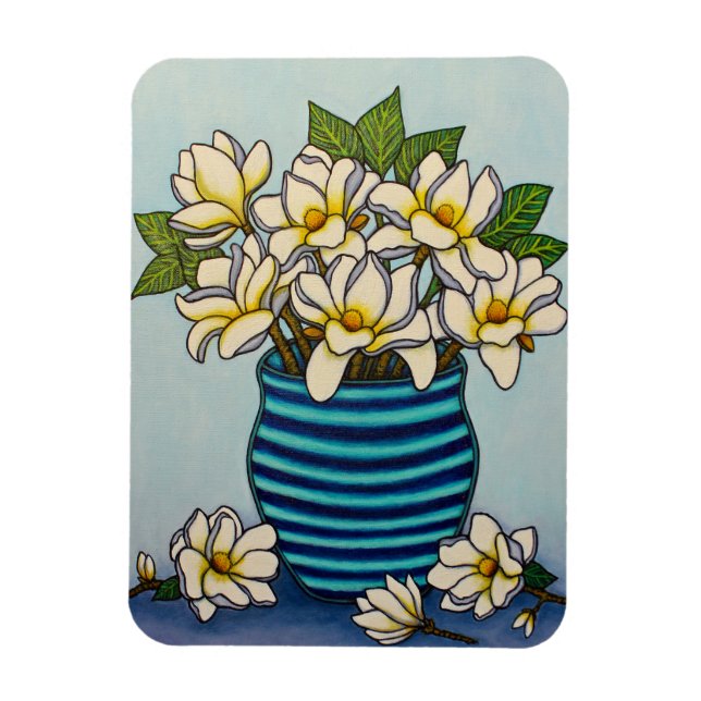 Magnolia Grandiflora Magnet by Lisa Lorenz (Vertical)