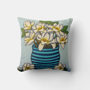 Magnolia Grandiflora Throw Pillow by Lisa Lorenz