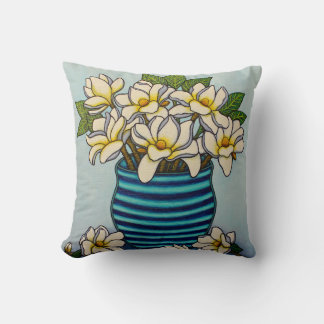 Magnolia Grandiflora Throw Pillow by Lisa Lorenz