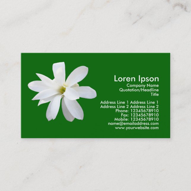 Magnolia - Grass Green Business Card (Front)