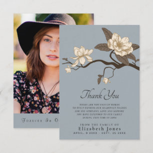 Magnolia Grey Celebration of Life Thank You Card