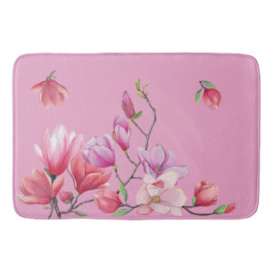 Magnolia In Decorative Classic Art On Kobi Colour Bath Mat