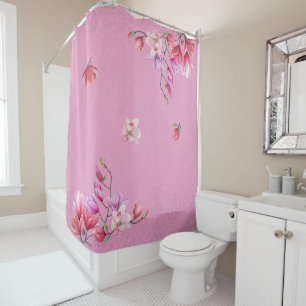 Magnolia In Decorative Classic Art On Kobi Colour Shower Curtain