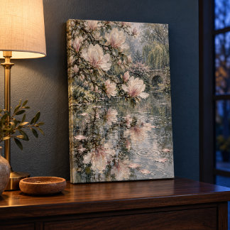 Magnolia in Rain Canvas Print