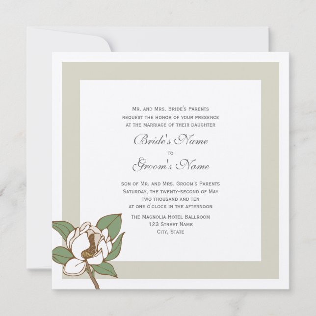Magnolia Invitation (Front)
