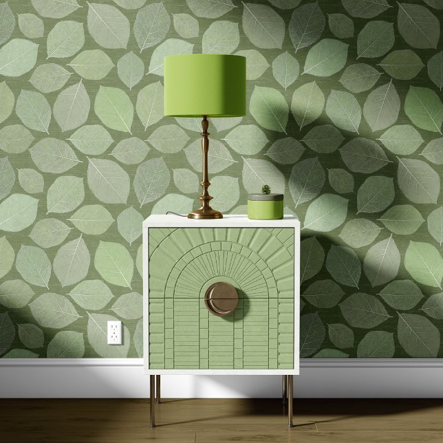 Magnolia Leaf Dark Olive Sage Green Wallpaper (Creator Uploaded)