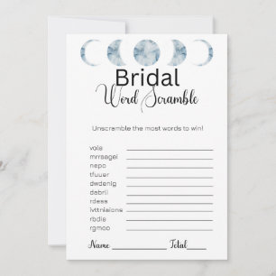 Magnolia Light Purple Bridal Word Scramble Game Invitation
