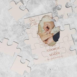 Magnolia Line Art Ornate Jigsaw Puzzle