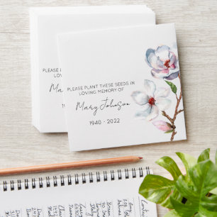 Magnolia Memorial Funeral Seed Envelope