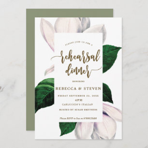 magnolia modern rehearsal dinner invitation