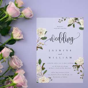 Magnolia Modern Wedding  Acrylic Invitations
