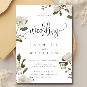Magnolia Modern Wedding Invitation