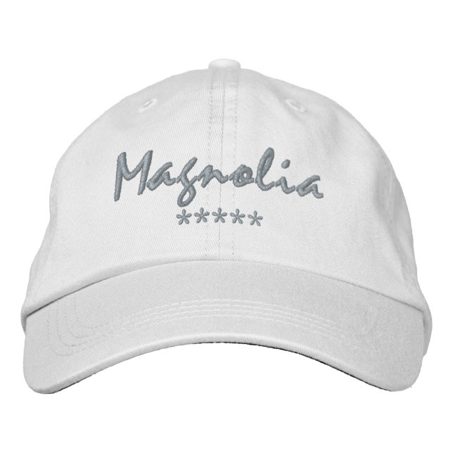 Magnolia Name Embroidered Hat (Front)